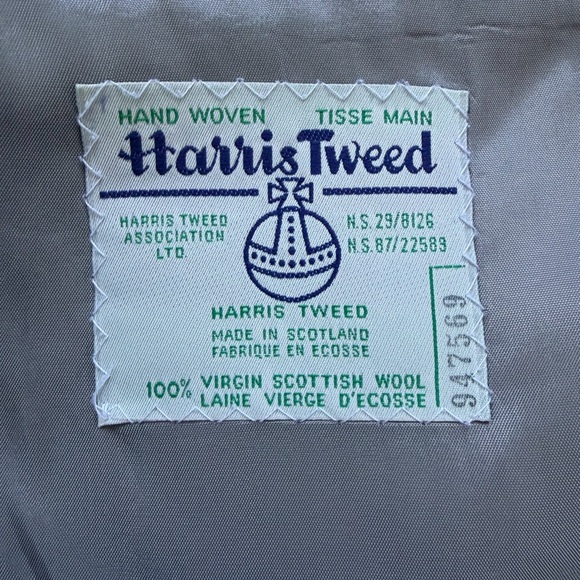 Harris Tweed Men's Classic Gray Checkered Blazer - Picture 5 of 8